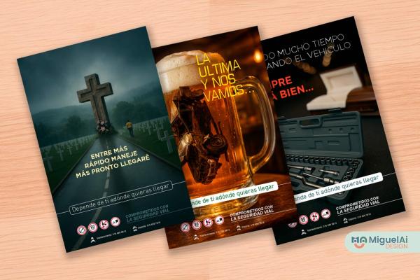 Campaña de Seguridad Vial (Transporte & Logística) | Miguel Ai Design